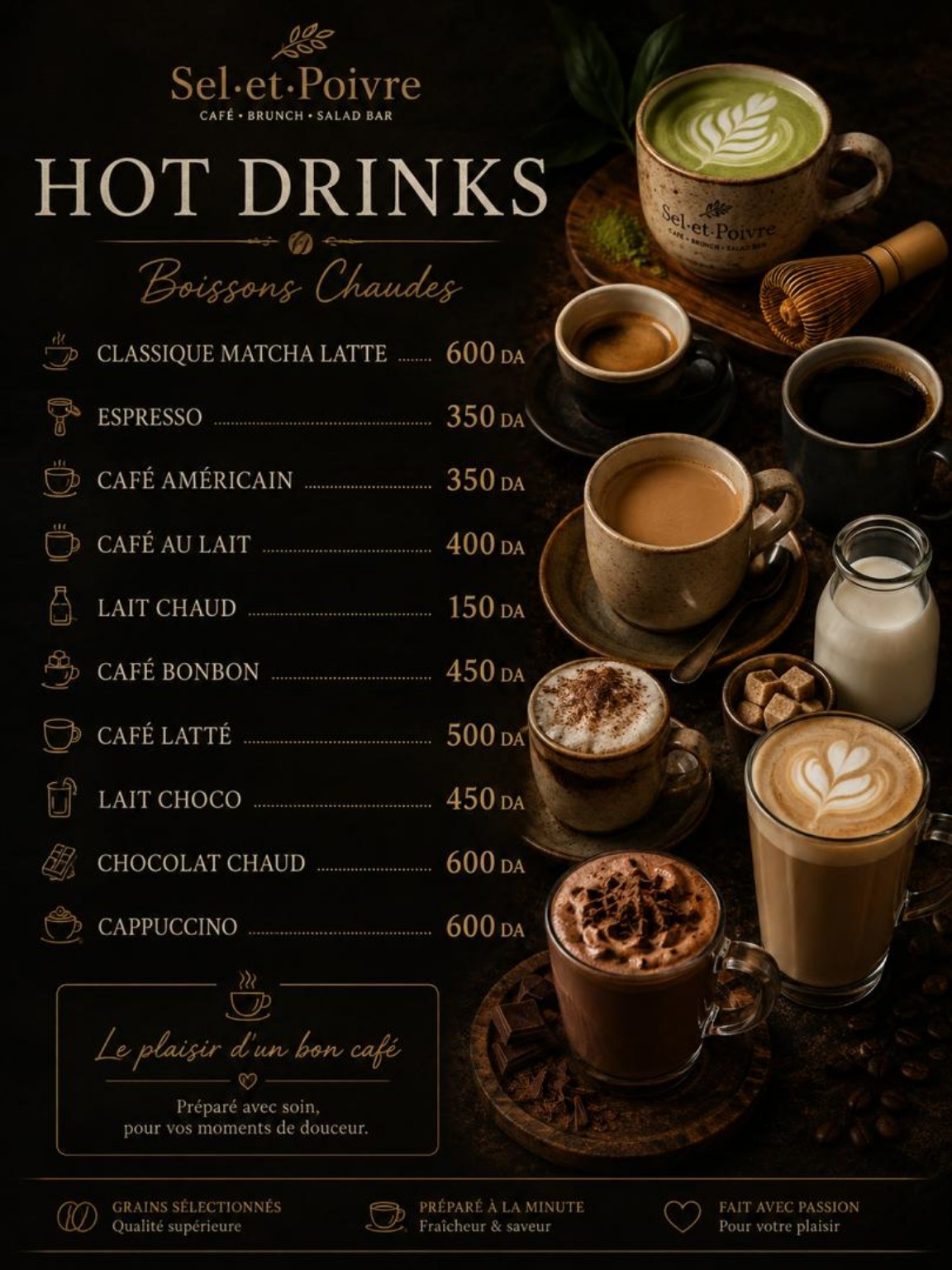 Hot Drinks — Sel & Poivre